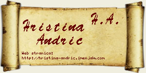 Hristina Andrić vizit kartica